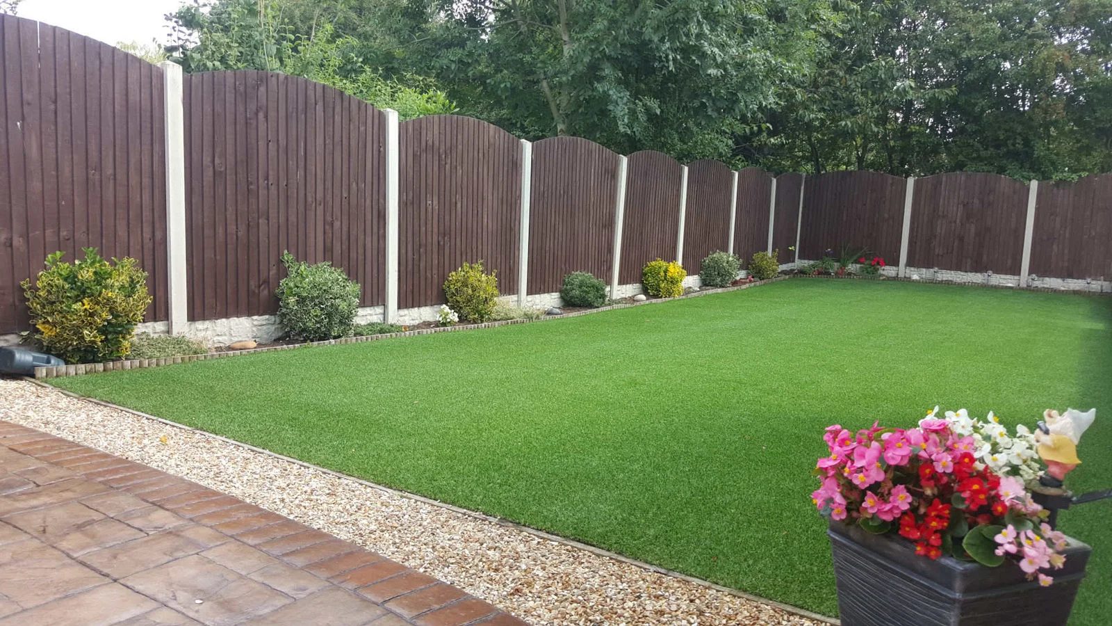 Artificial grass for family garden