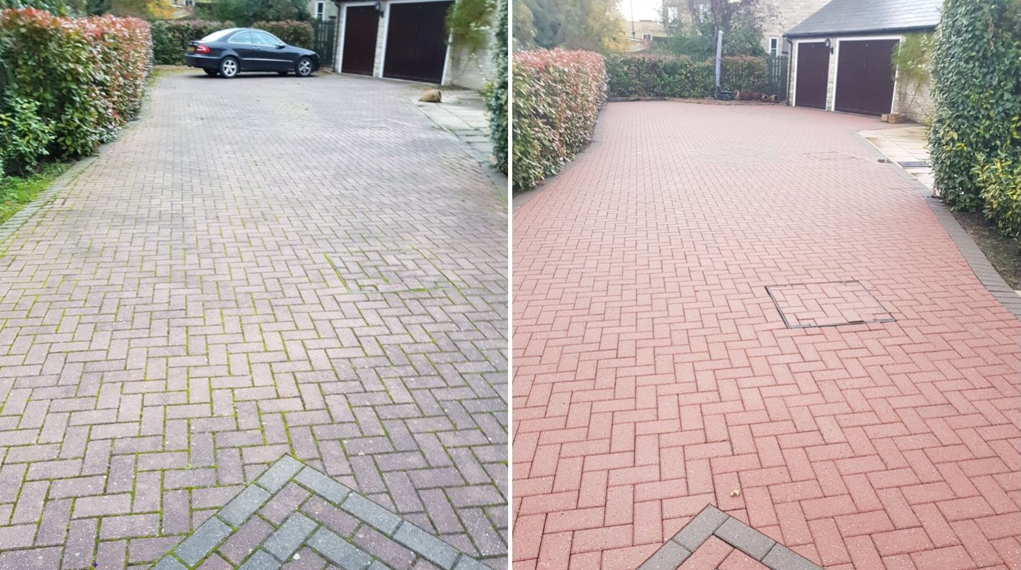Power washing patio or driveway